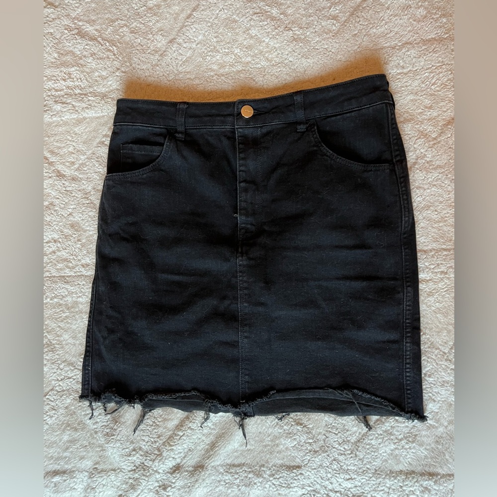 Black Jean Skirt - Size 8
